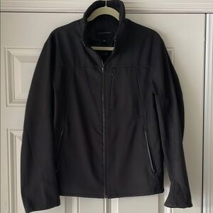 Men’s Banana Republic Black Windbreaker Jacket with Full-Length Zipper